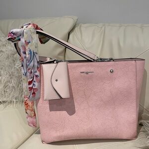 Karl Lagerfeld Paris Adele Tote - Pink Lace